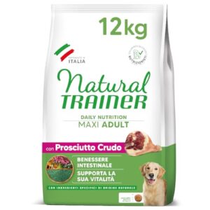 Recensione Natural Trainer Adult Maxi: Cibo secco per cani con prosciutto crudo e riso